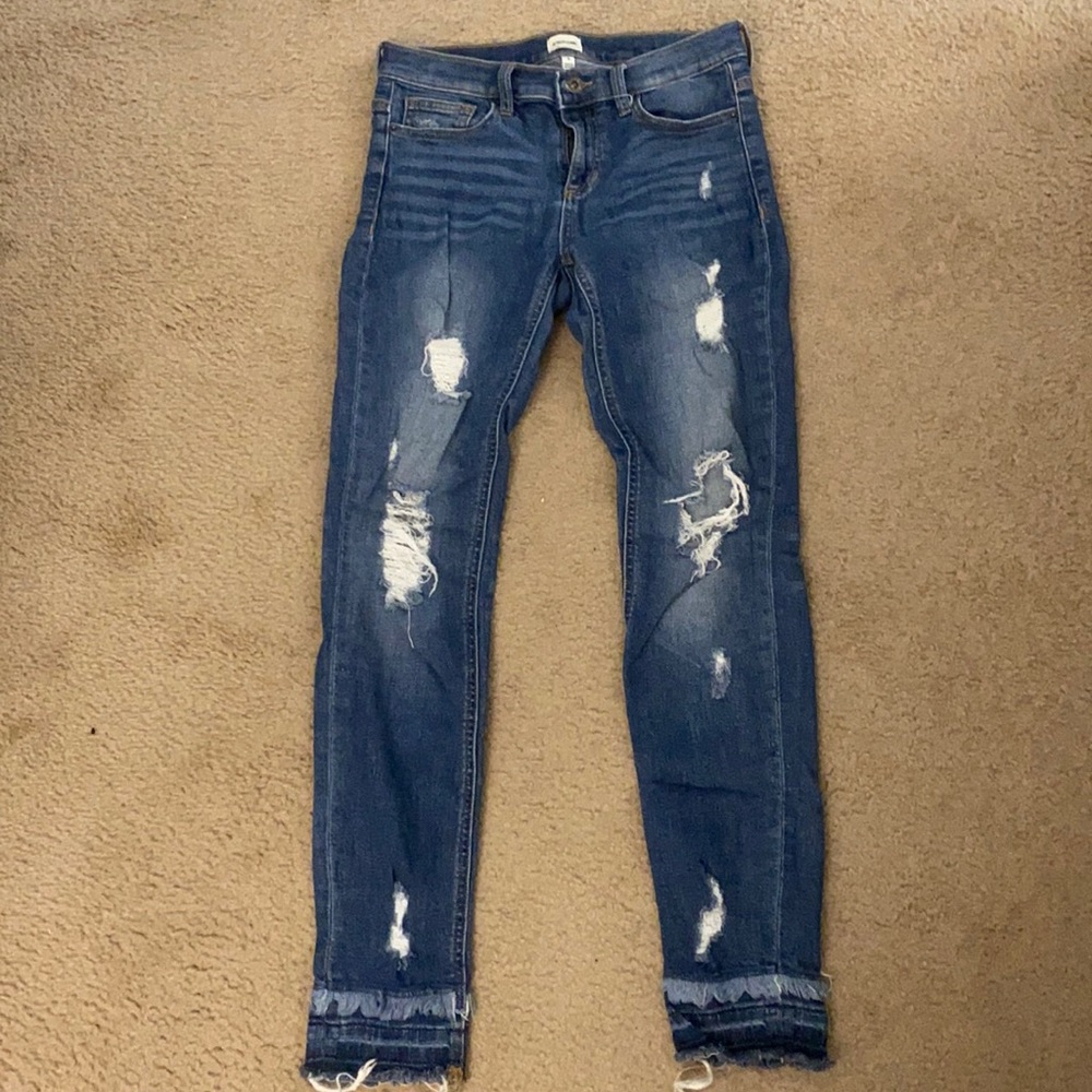 Mid rise skinny jeans